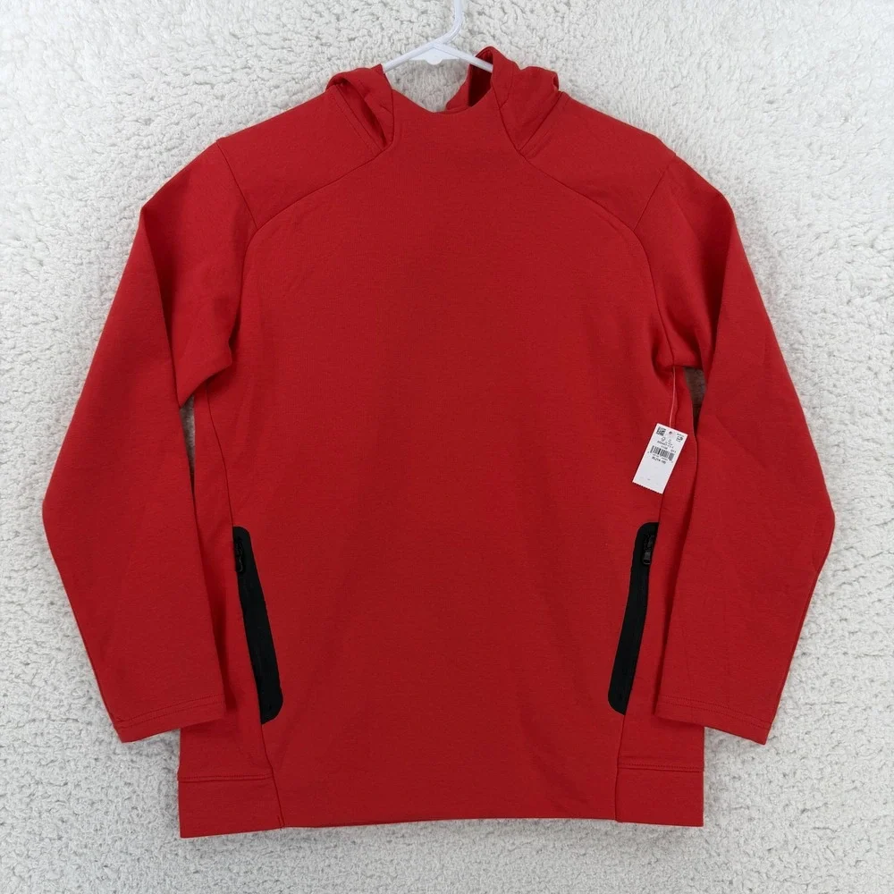 Old Navy Active Kids XL 14-16 Red Dynamic Fleece Pullover Hoodie Zip Pockets